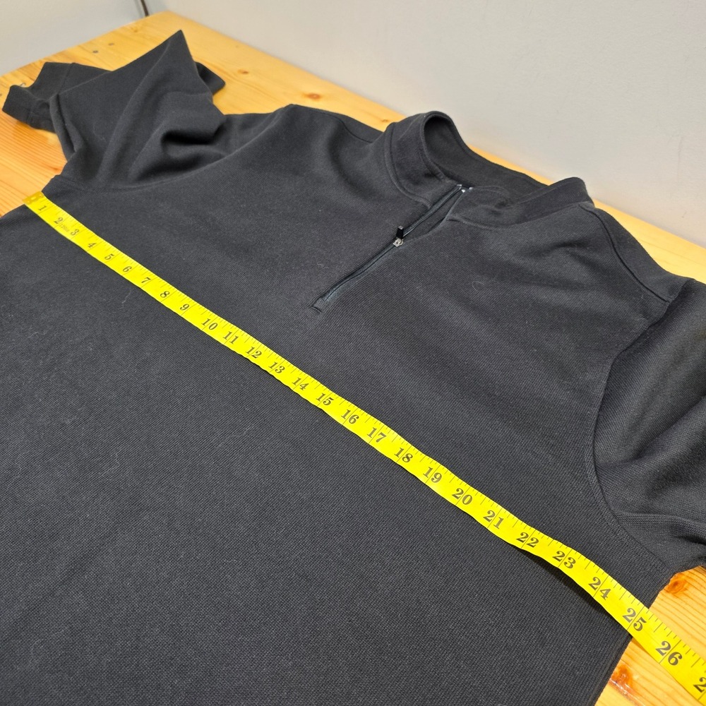 Rhone Commuter 1/4 Zip Pullover Mens XXL Black Performance Knit Minimalist - Picture 8 of 11